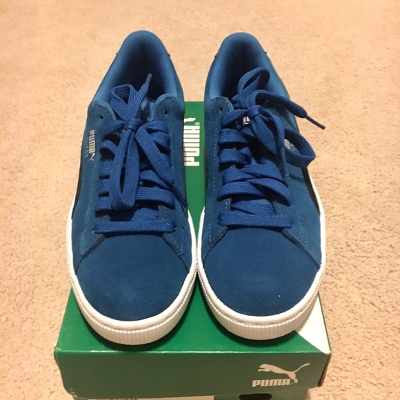 ‼️SOLD‼️PUMA SUEDE JR- True Blue/Black - Picture 2 of 7